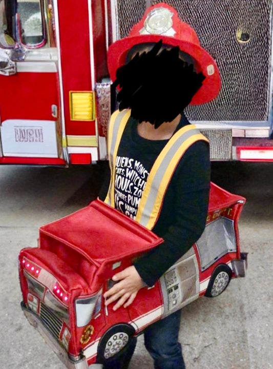 One Size Fits All Toddler Light Up Fire Truck Costume (Retails $50), Kids 4/4T