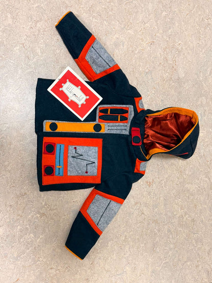 Little Goodall felted wool robot coat. Retail $350, Kids 2T