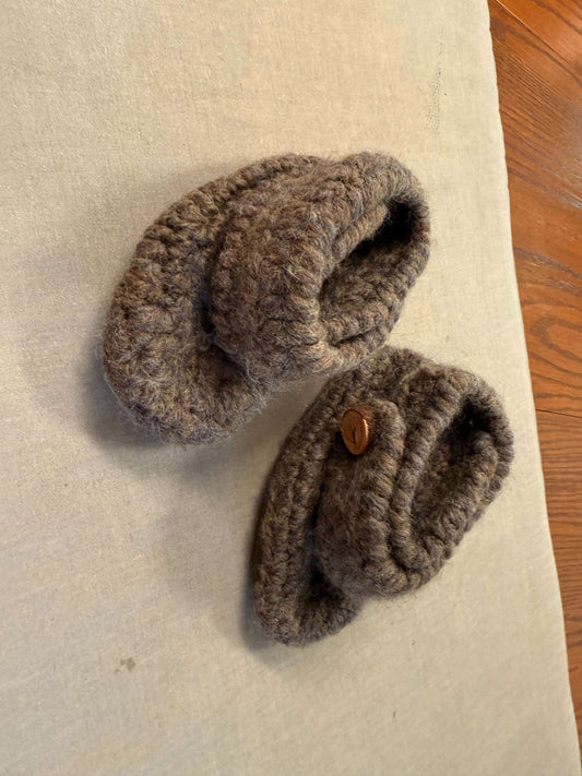 Wool bootie slippers, Shoes 1.5 (Baby: 0-12 mth)