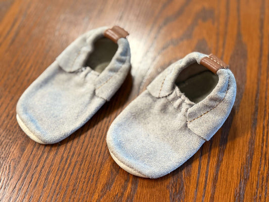 leather slipper shoes, Shoes 4.5 (Walkers:12-24 mth)