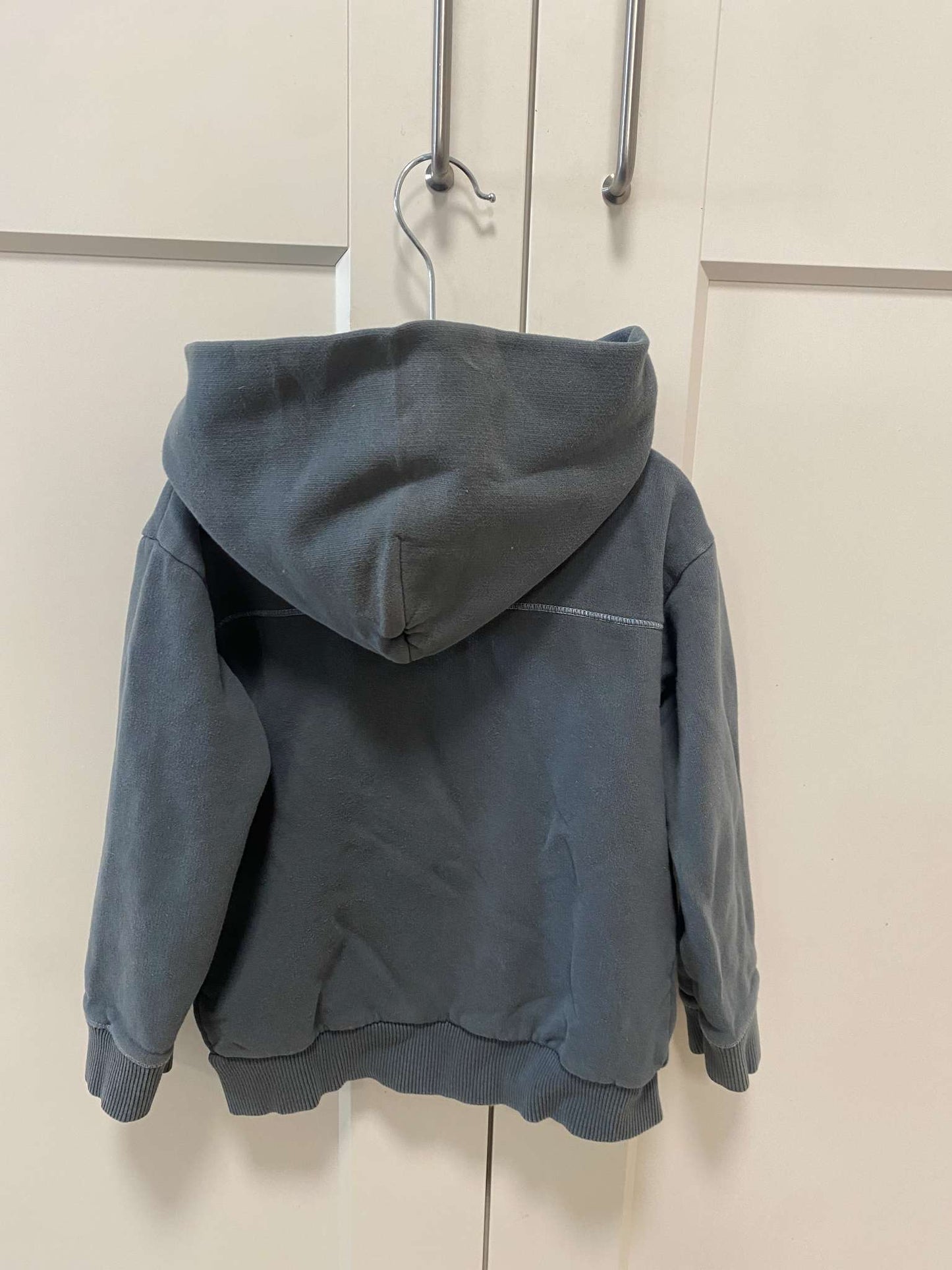 Imps & Elfs Blue-grey button down hoodie , Kids 3T
