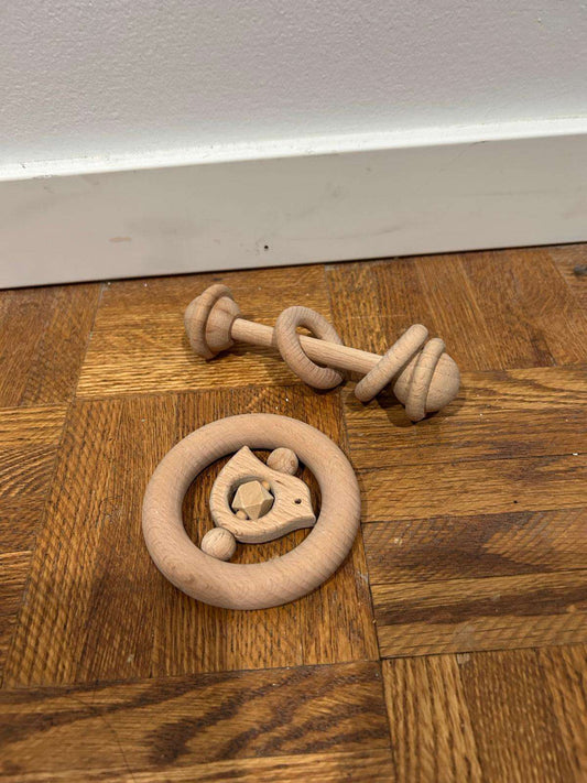 Wooden Rattles set for babies