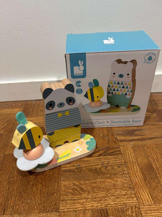 Stackable wooden bear