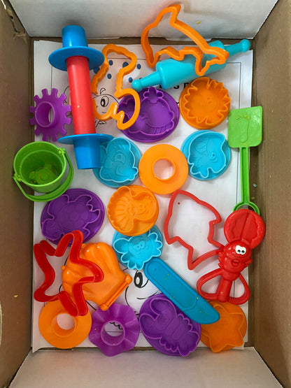 Play Doh tools: molds, cutters, etc