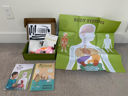Human body book & Kiwi Crate