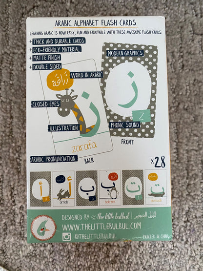 Arabic alphabet cards w English pronunciation