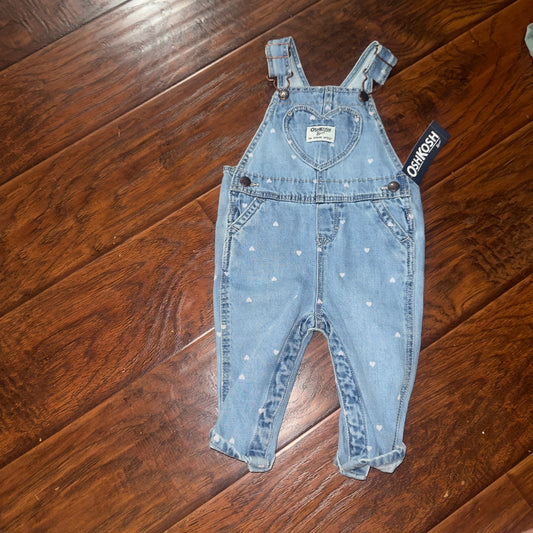 Oshkosh brand new 12 month overalls girls , Kids 12 Month (9-12M)
