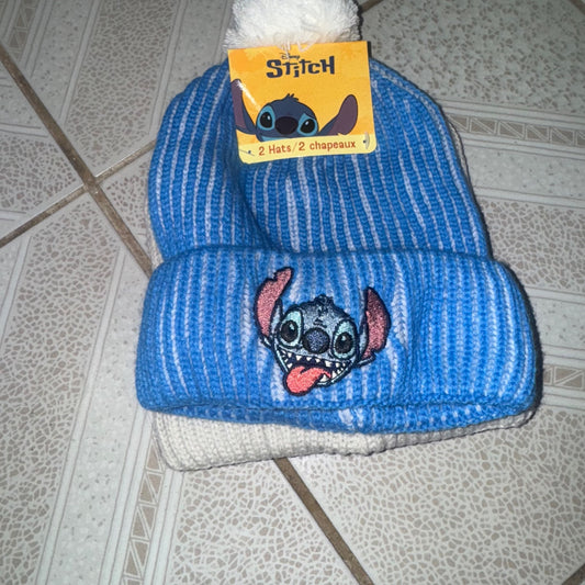 Two pack of kids stitch hats , Kids 6/6X (extra small)