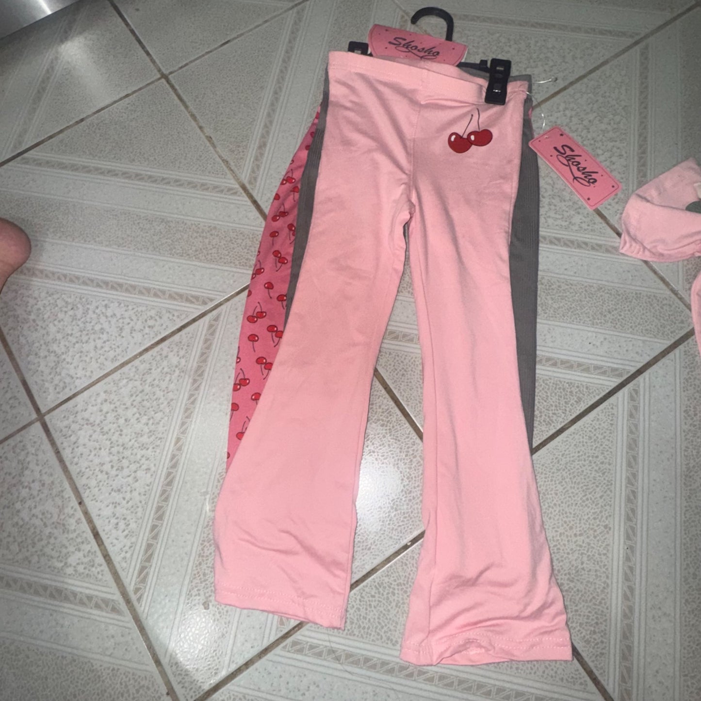 Size 4-5 girls legging sets 2 sets of 3 pairs