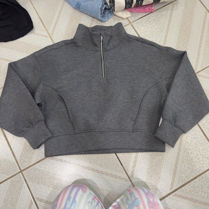 Size 10 old navy 1/4 zip sweater and wide leg jeans , Kids 12
