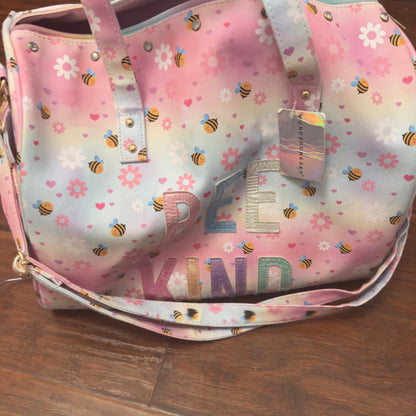 Bee kind over night large duffle bag