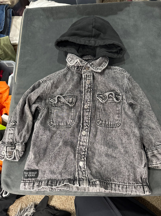 H&M  boys hooded jean jacket 1.5-2 years , Kids 2T