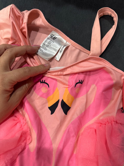 H&M flamingo costume and headband size 6-8, Kids 6/6X