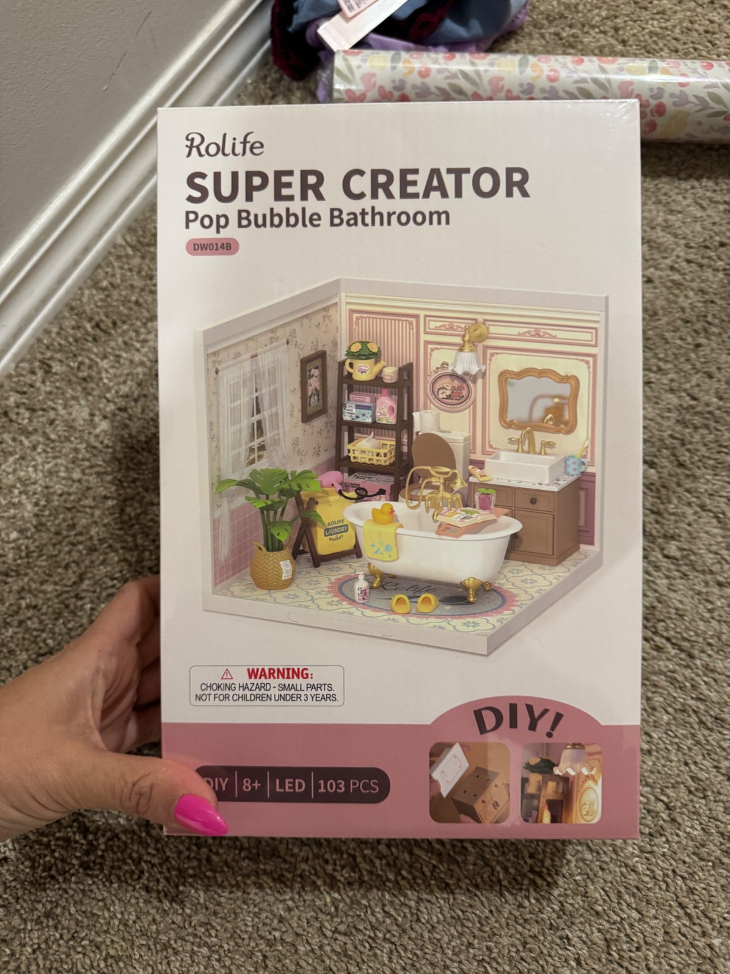 Super creator pop bubble diy modeling bathroom