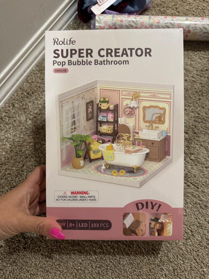 Super creator pop bubble diy modeling bathroom
