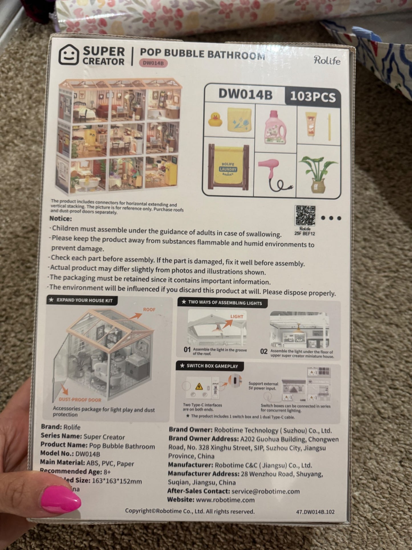 Super creator pop bubble diy modeling bathroom