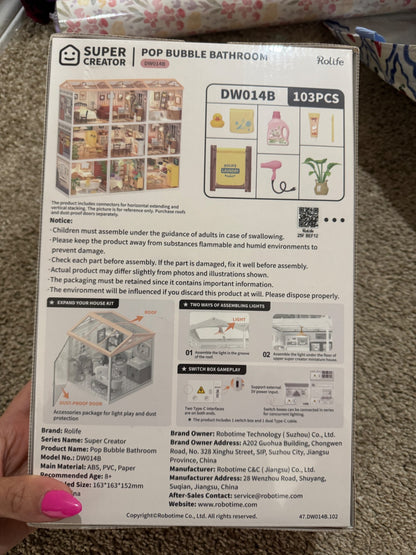 Super creator pop bubble diy modeling bathroom