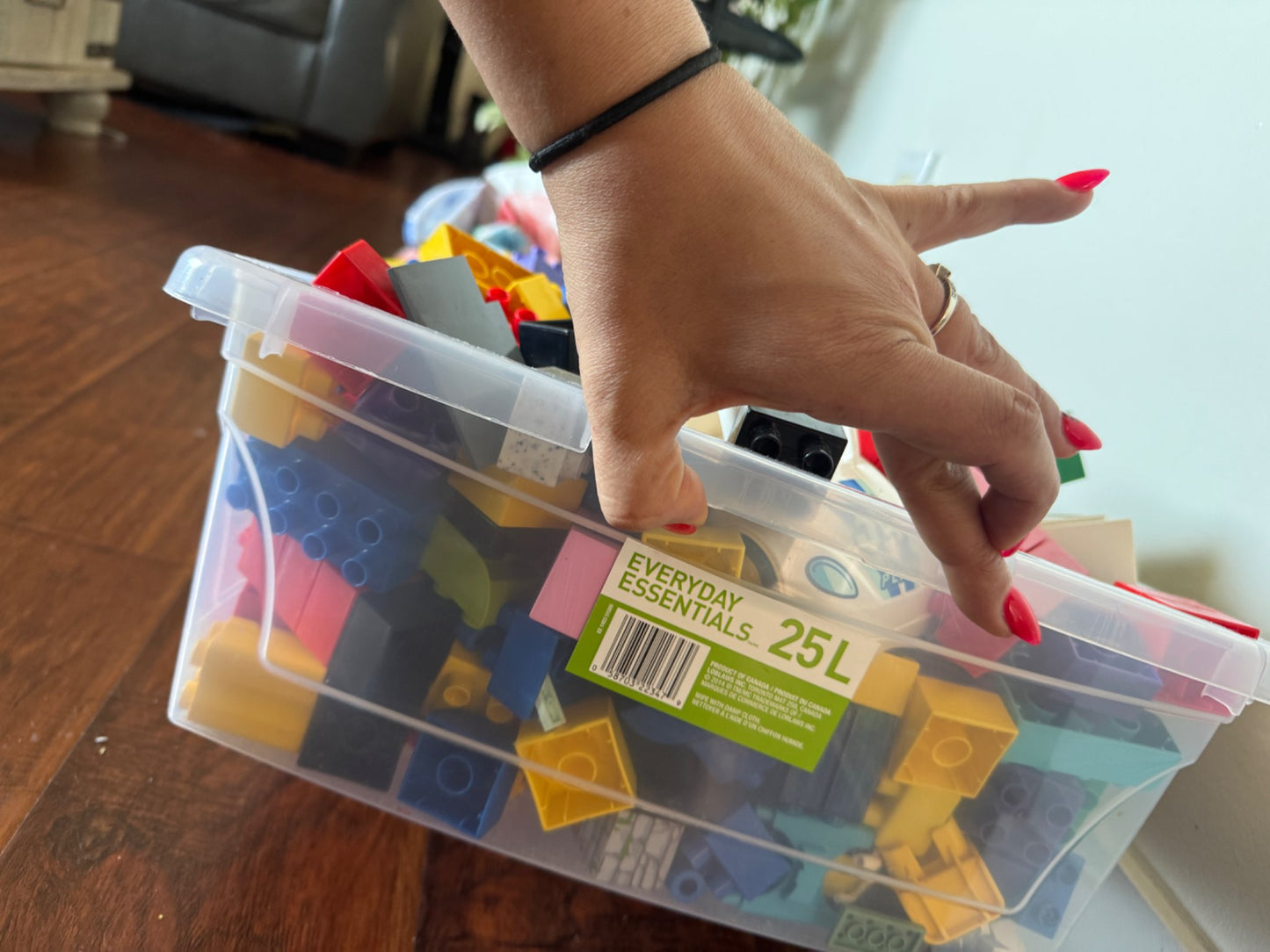 Huge bin of duplo Lego