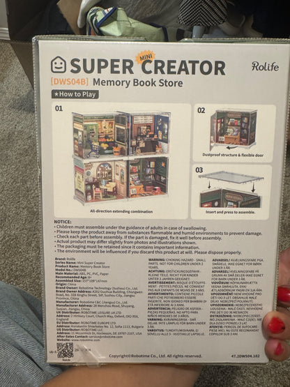 Super creator DIY modeling kit book store new