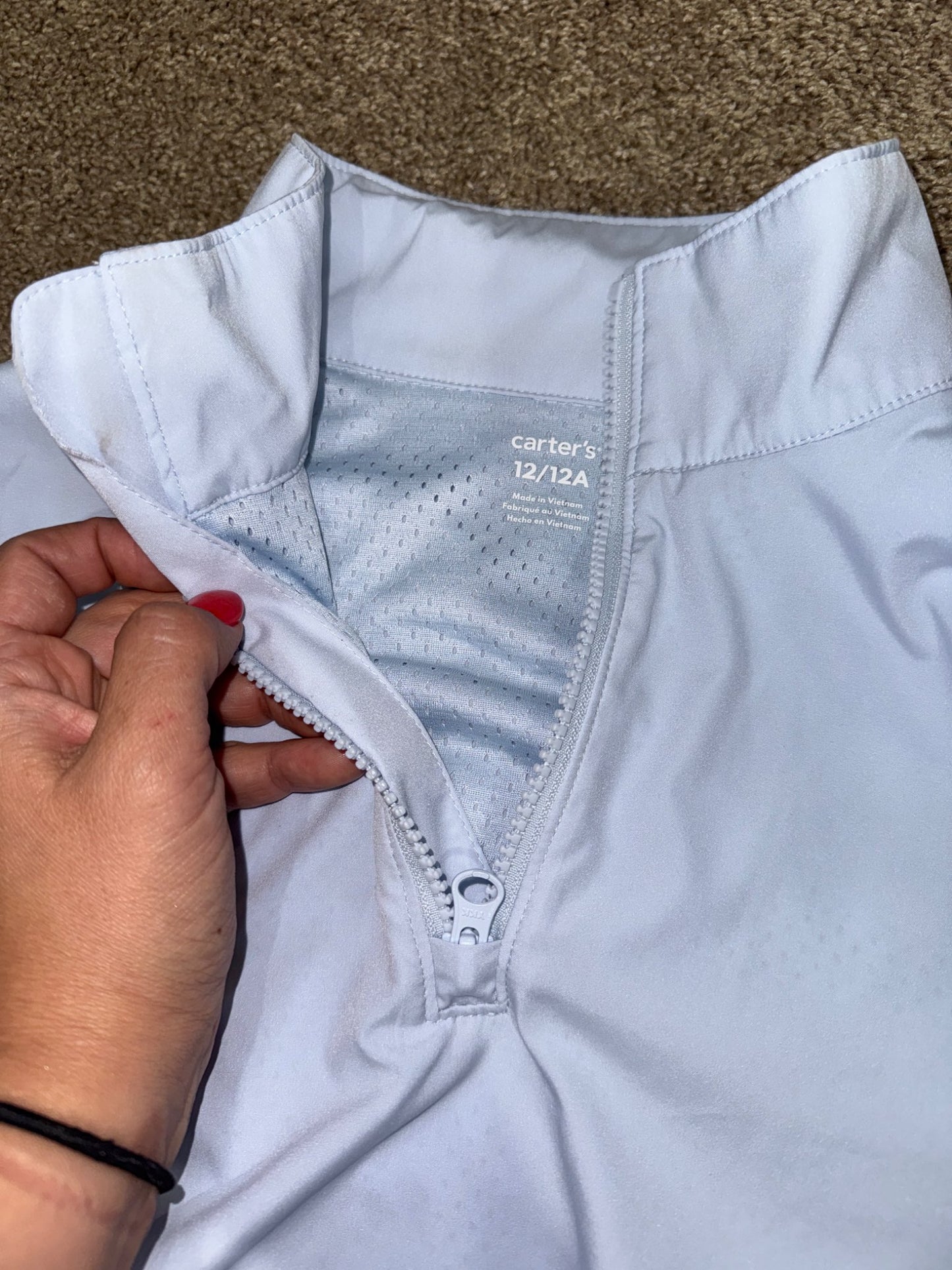 Carters half zip size 12 girls spring sweater/jacket , Kids 12