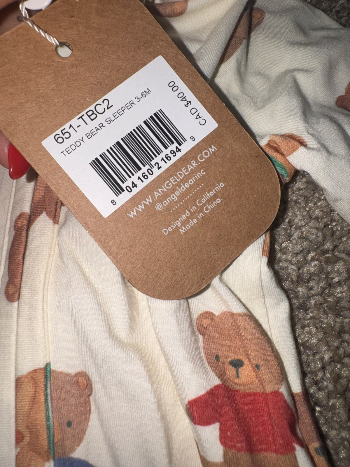 Angel dear sleeper 3-6 months and matching blanket , Kids 6 Month (3-6M)