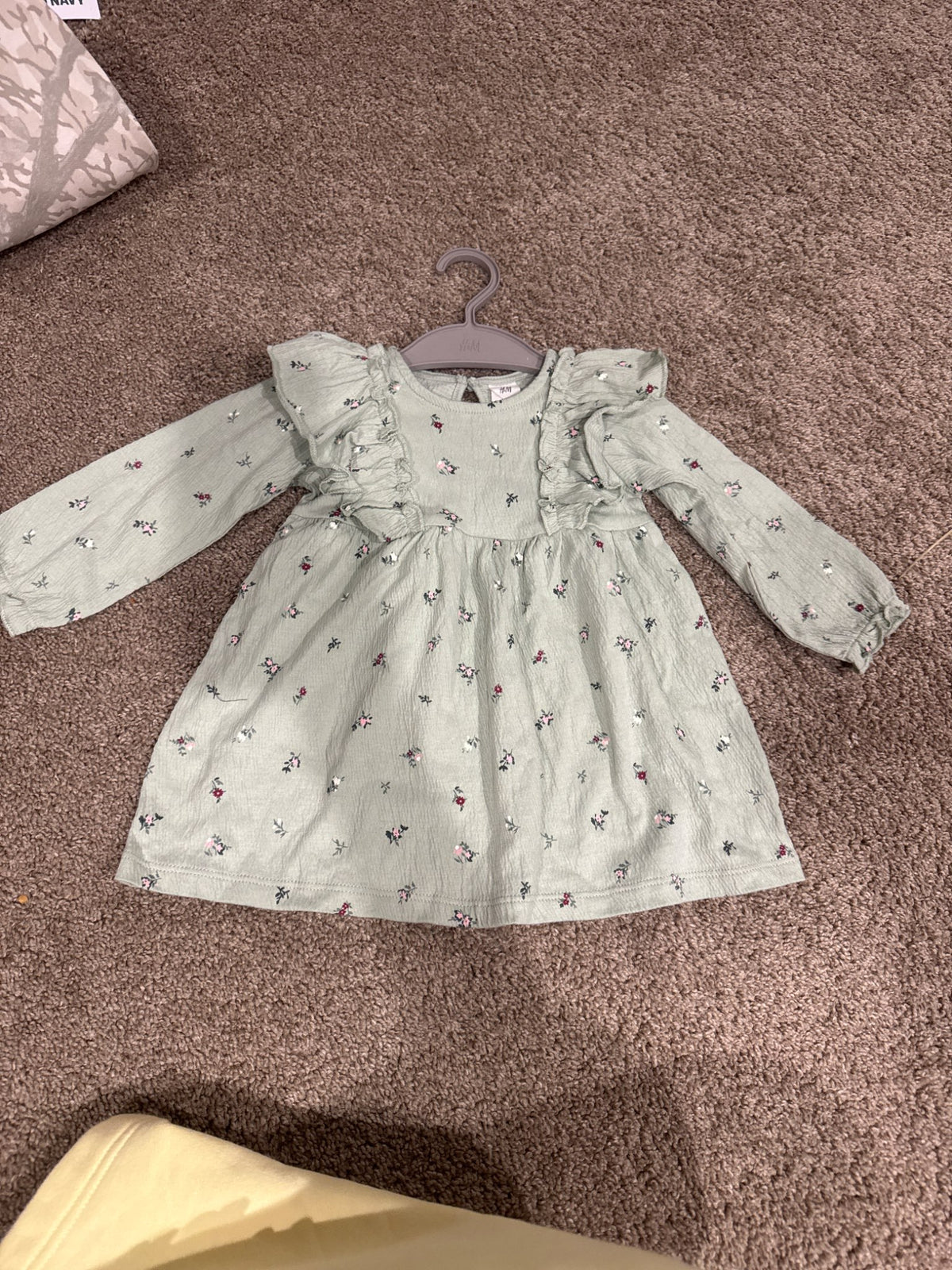 H&M shirt dress long sleeve new 6-9 month , Kids 9 Month (6-9M)