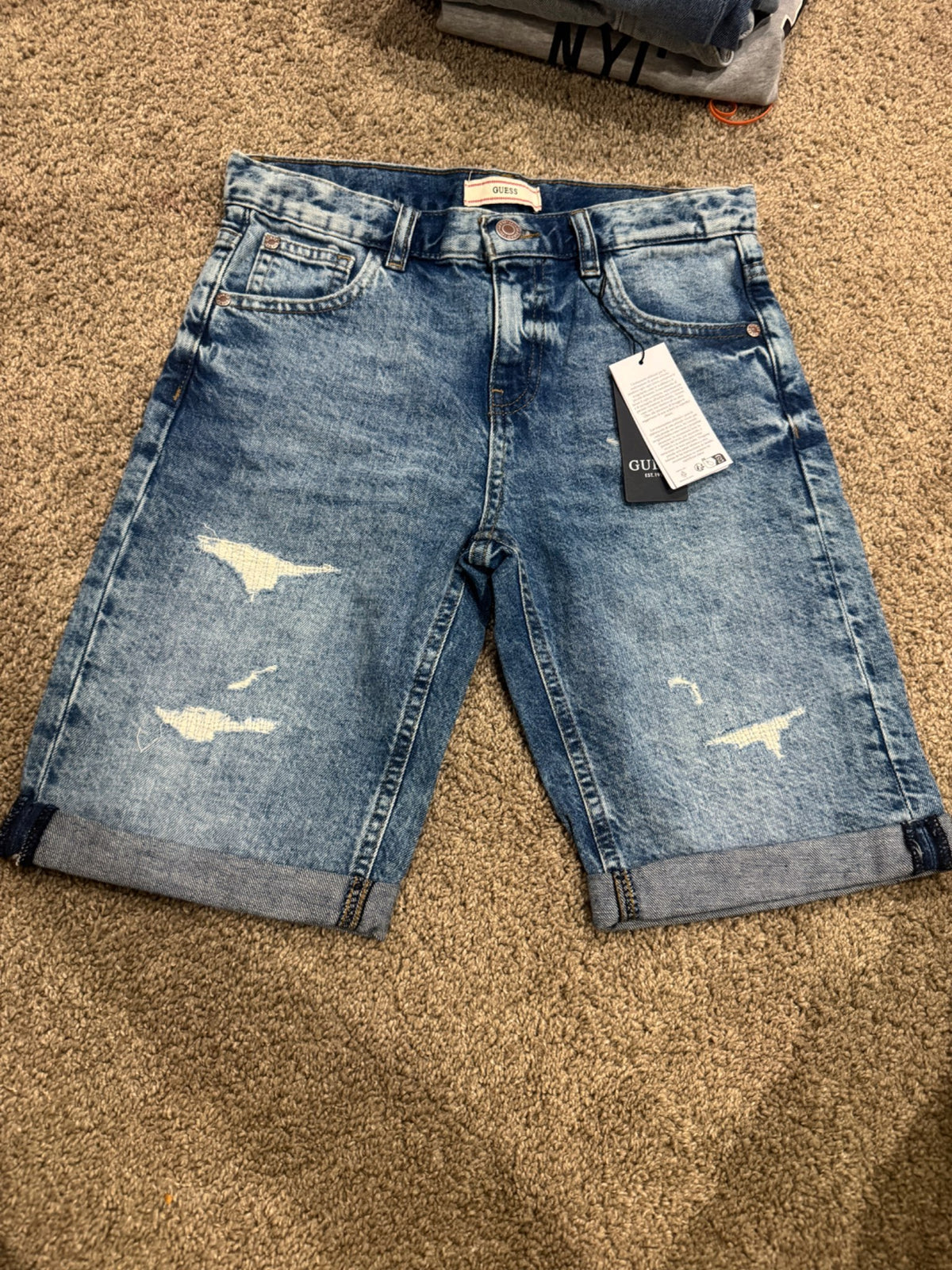 Guess jeans long shorts 12 boys NWT , Kids 12