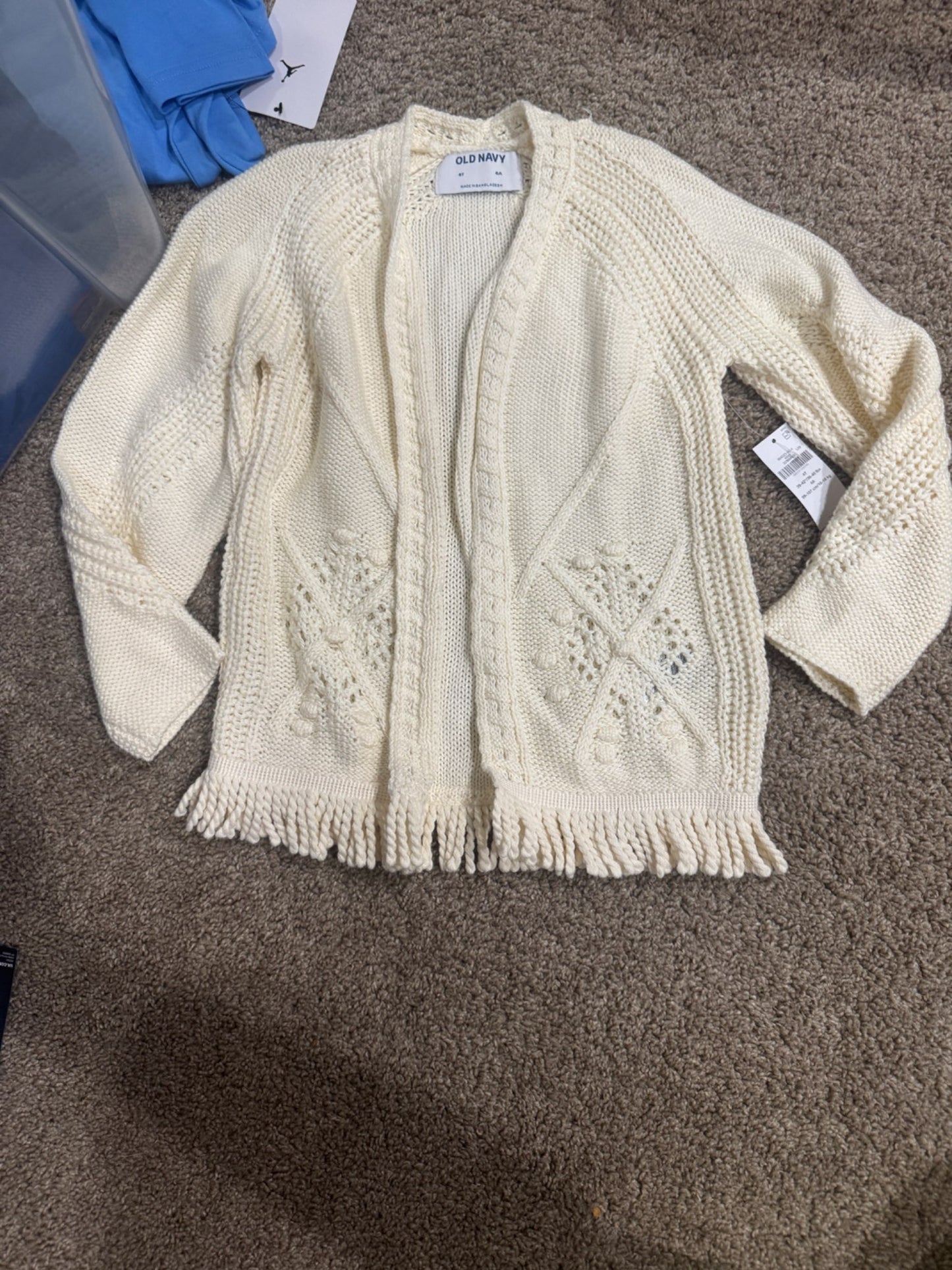 Size 5t old navy fringe sweater NWT, Kids 5/5T