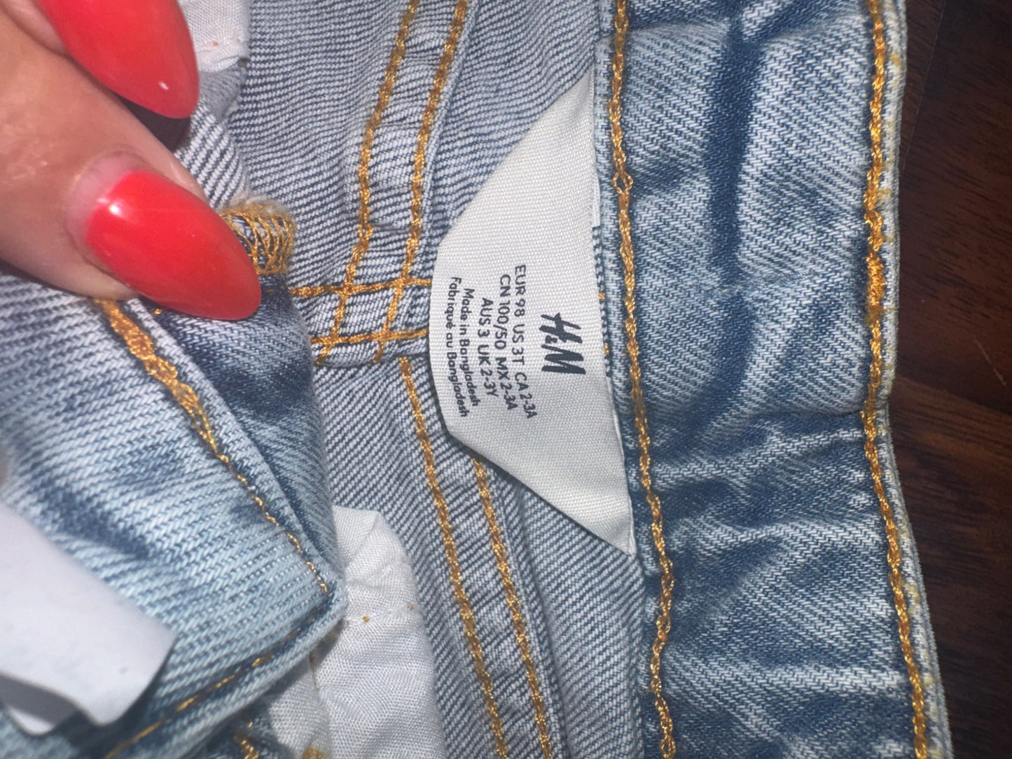 H&M Jean shorts size 2-3 years new , Kids 3T