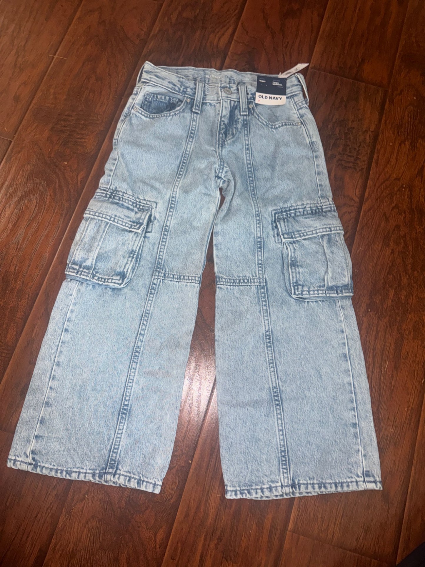 Two pairs of NWT size 7 wide leg jeans old navy/ gap , Kids 7