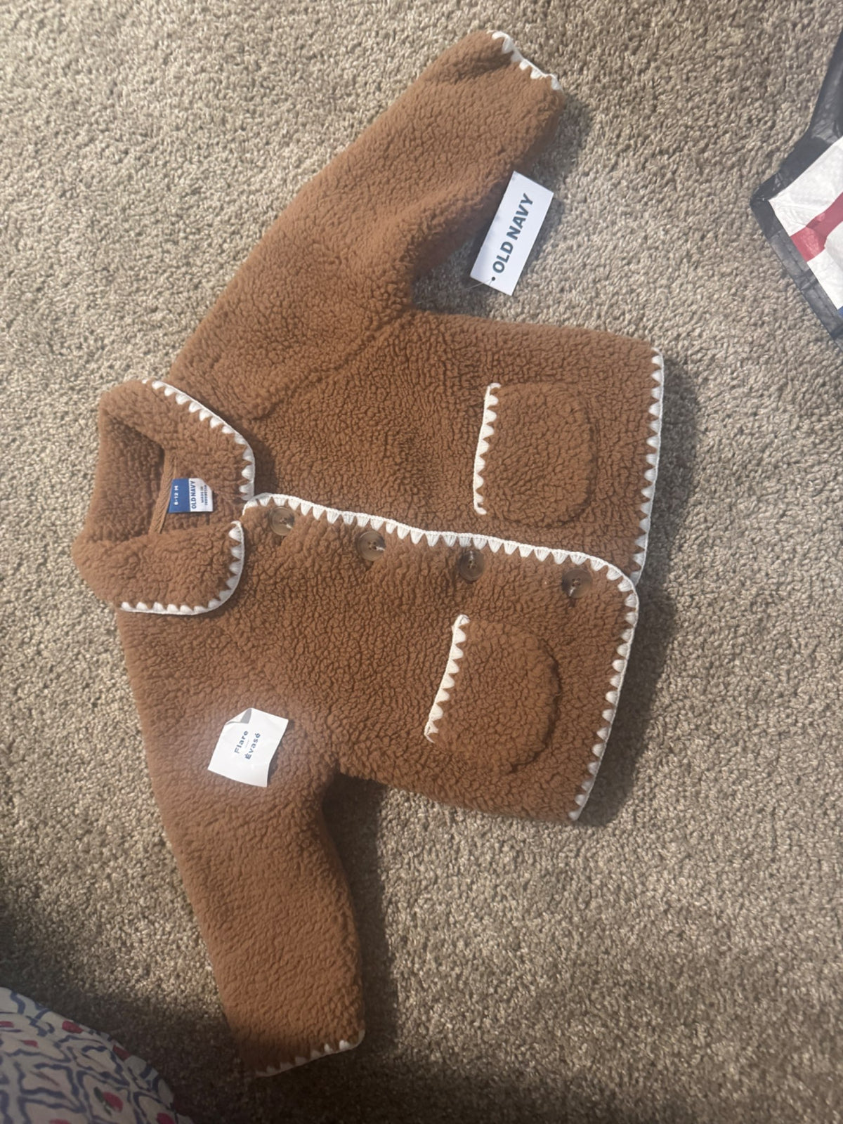 12-18 months old navy Sherpa sweater NWT, Kids 18 Month (12-18M)