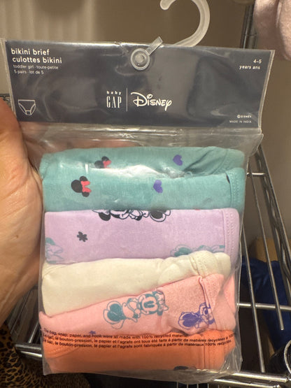 Disney girls brief style underwear new size 4-5