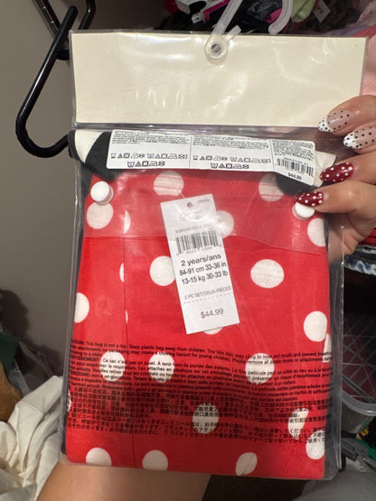 Long sleeve and pants, Disney Minnie mouse PJs size 2 , Kids 2T