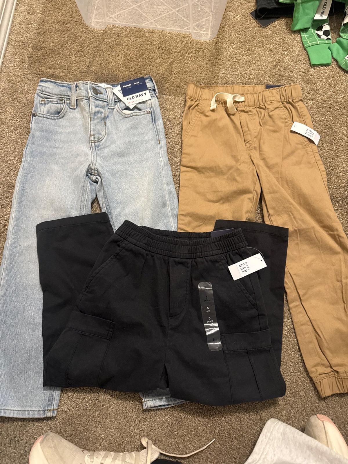 Size 5 pants lot all new , Kids 5/5T