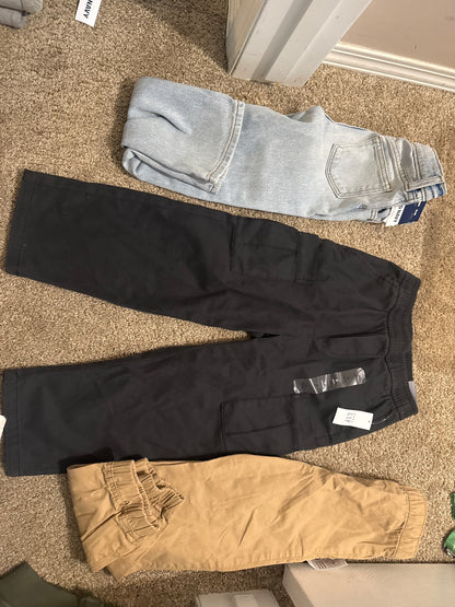 Size 5 pants lot all new , Kids 5/5T