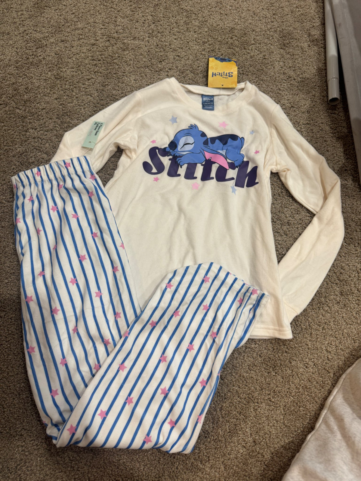 10/12 girls stitch pjs brand new soft , Kids 10