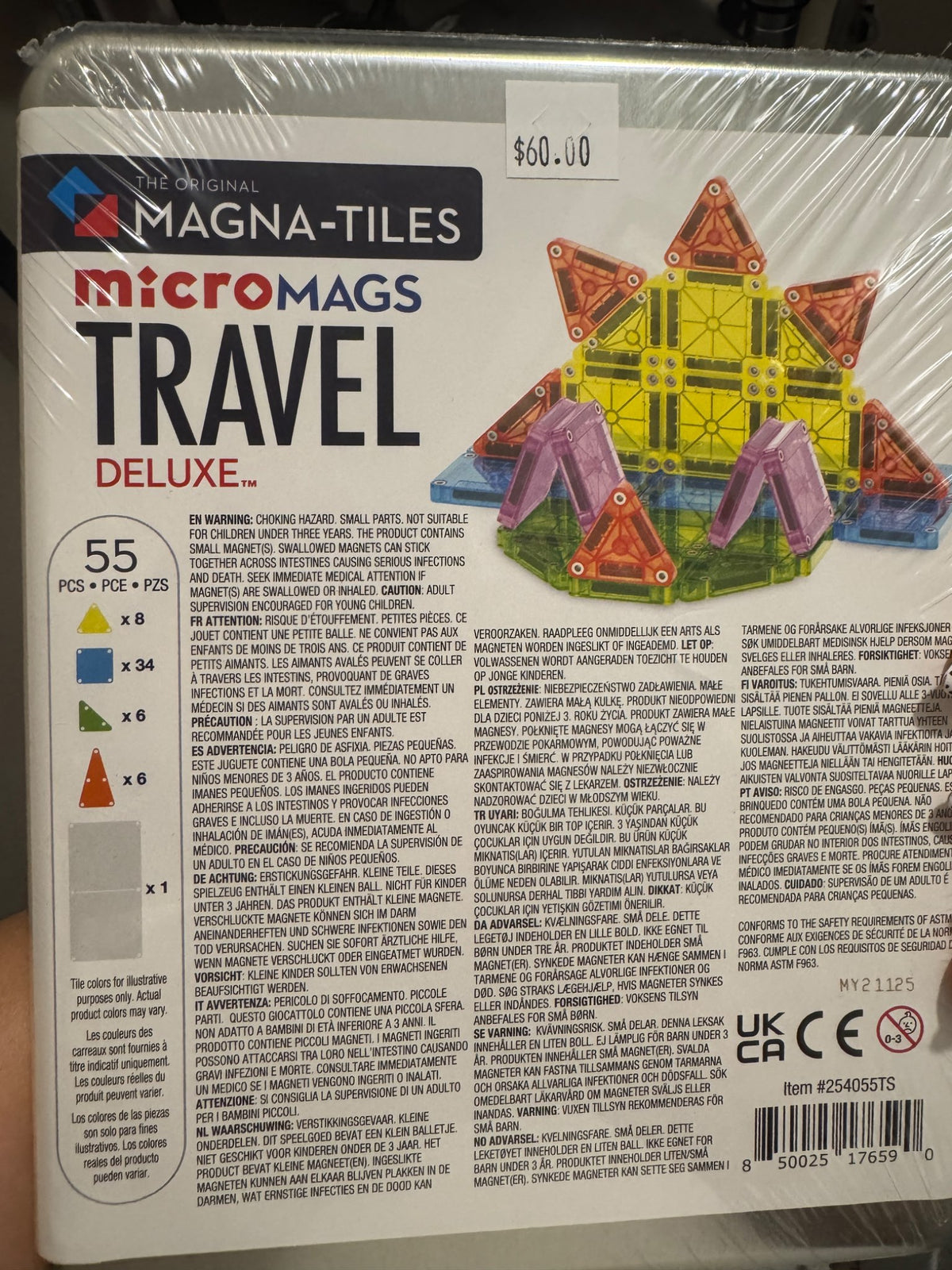 Micro travel magnets brand new in tin
