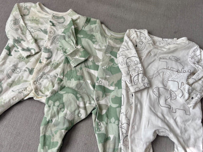 3 x pyjamas 0 - 3 months , Kids 3 Month (0-3M)