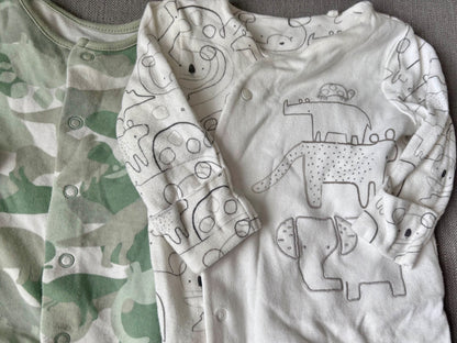 3 x pyjamas 0 - 3 months , Kids 3 Month (0-3M)