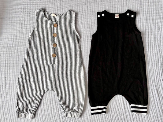 2 x summer rompers, worn once., Kids 6 Month (3-6M)