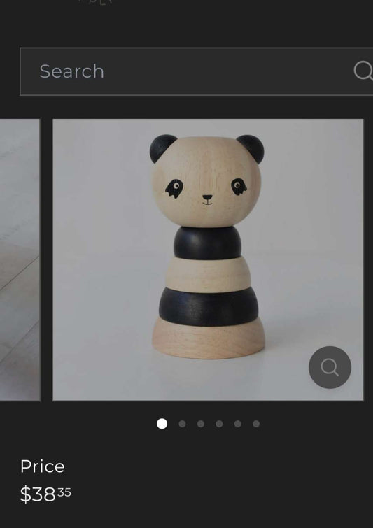Wood panda stacking toy - MSRP $38.35