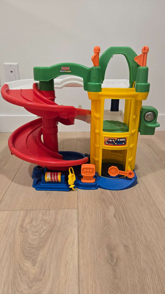 Little People Fisher Price Car Ramp with Elevator