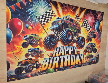 Monster Truck Birthday Poster