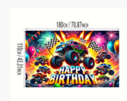 Monster Truck Birthday Poster
