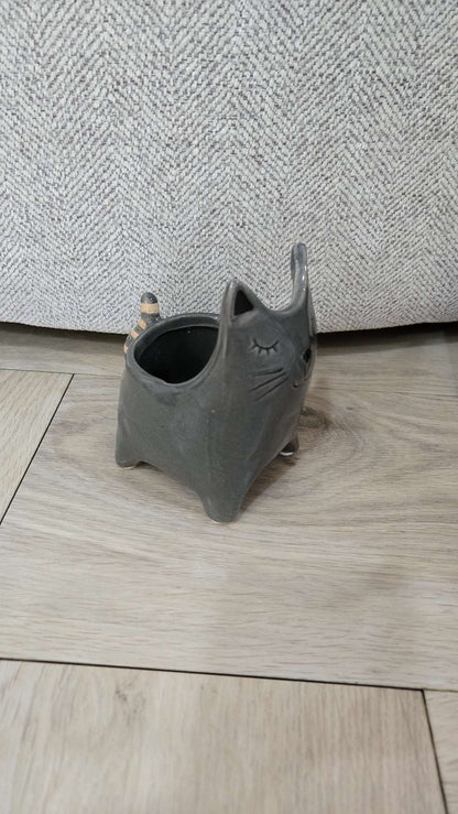 Small Cat Plant Pot