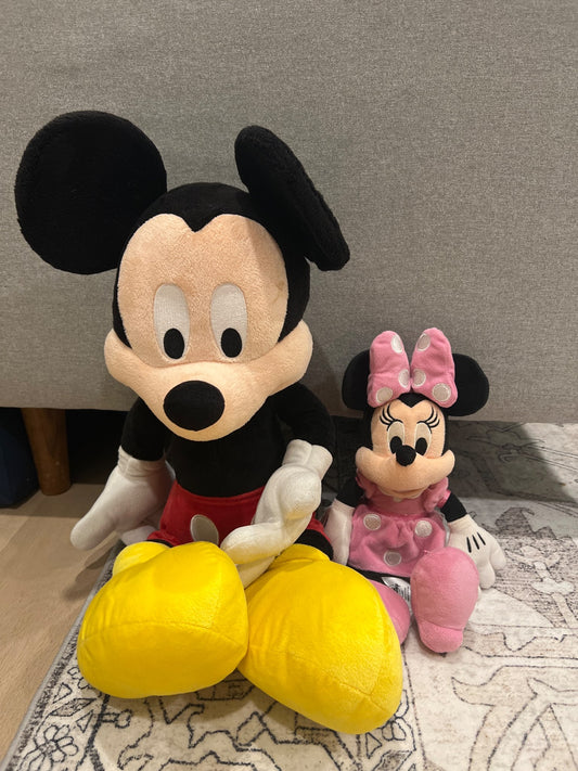 Large disney Mickey & Small Minnie plushie