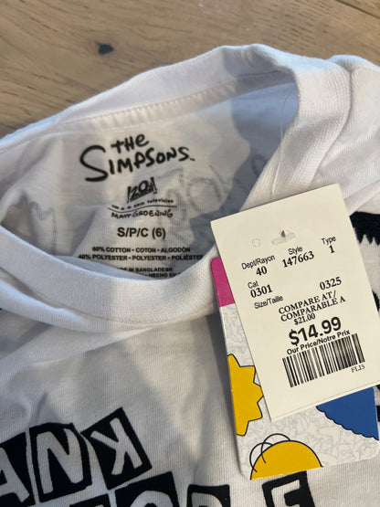 NWT the simpsons t shirt , Kids 6/6X