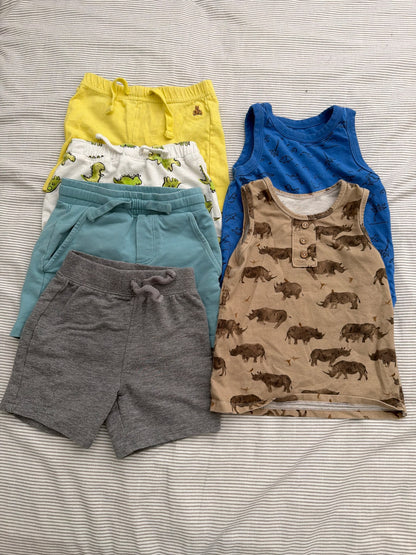 18-24m shorts and sleeveless top bundle (x7), Kids 24 Month (18-24M)