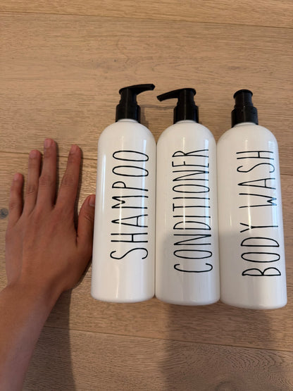 New bottles for bathroom (x3)