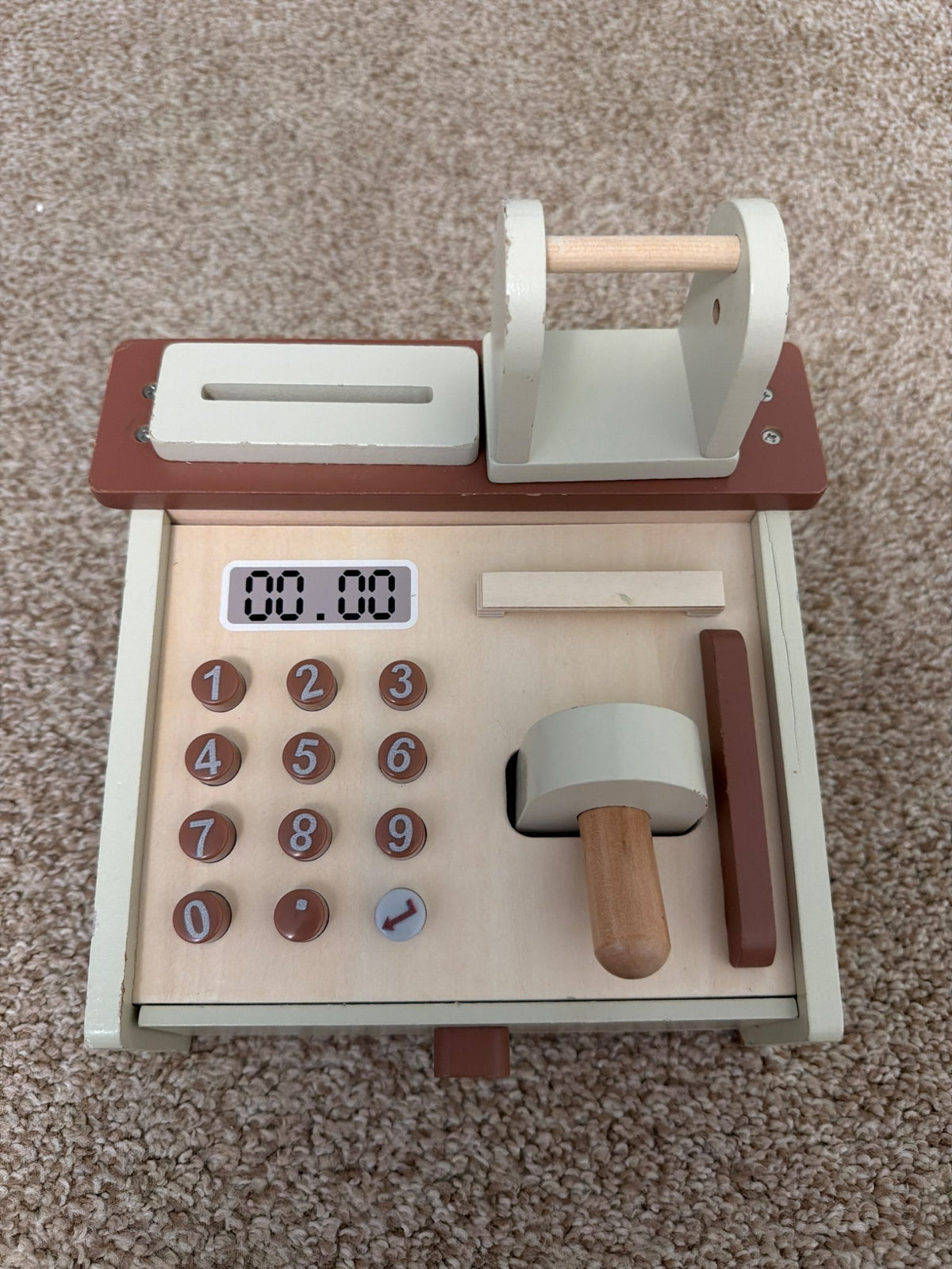 Wooden cash register